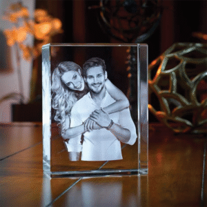 Crystal Cube with 3D Laser Engraving