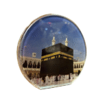 Crystal Plaque with Colored Image of the Holy Kaaba (Khane Kaaba) – Spiritual Islamic Gift